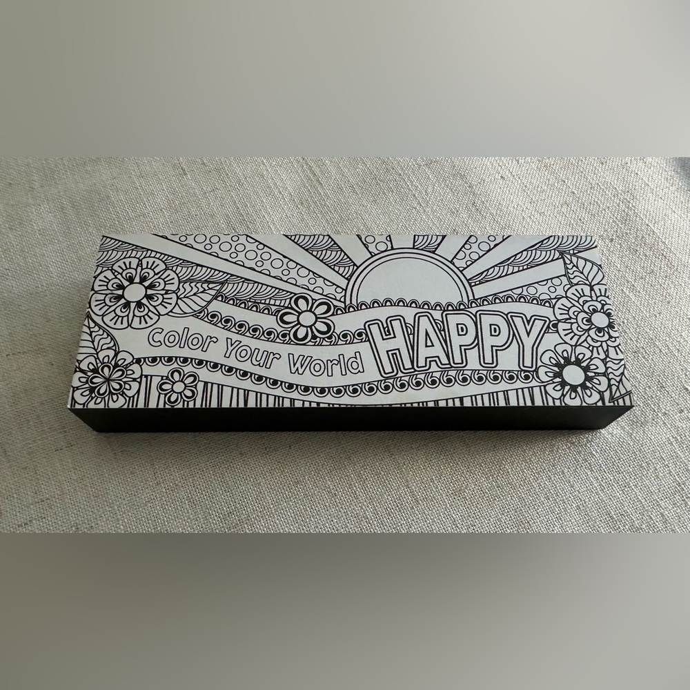 Color Your World Happy Adult Color Therapy Wood Plaque by Gift Craft Home Decor